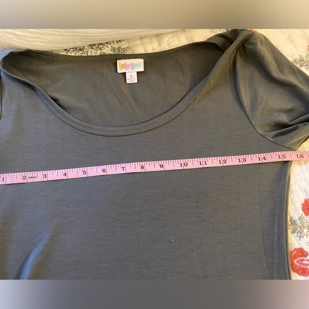 Lularoe Gray Anna dress size small - Picture 3 of 7